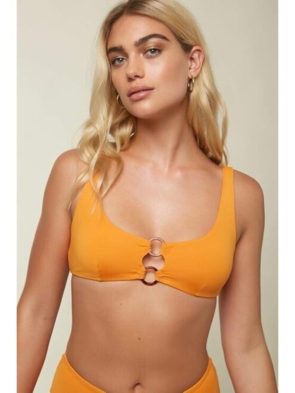 O'Neill Women's Bikini Tops MAR - Yellow Saltwater Double-Ring Bikini Top Size L